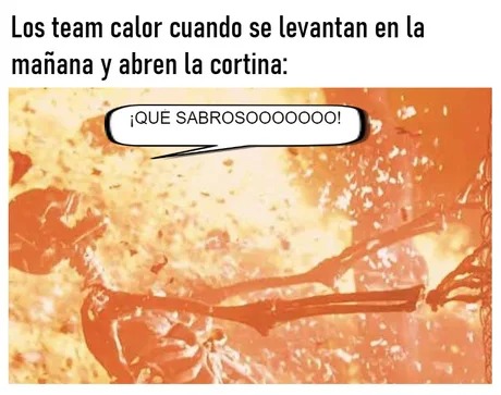 Los team calor en verano - meme