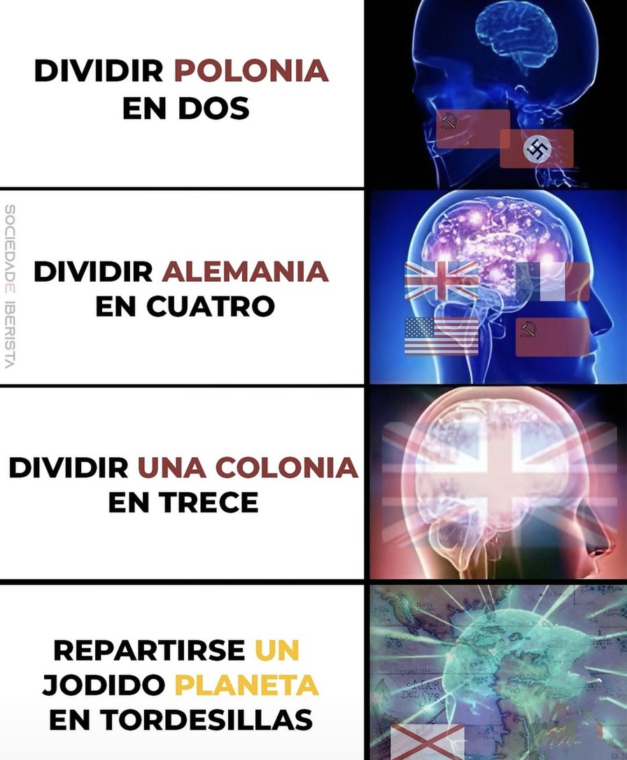 dividir polonia en dos alemania en cuatro y nosotros colonias jaja plan todesillas - meme
