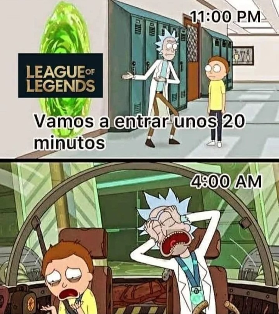 Un día en League of Legends promedio - meme