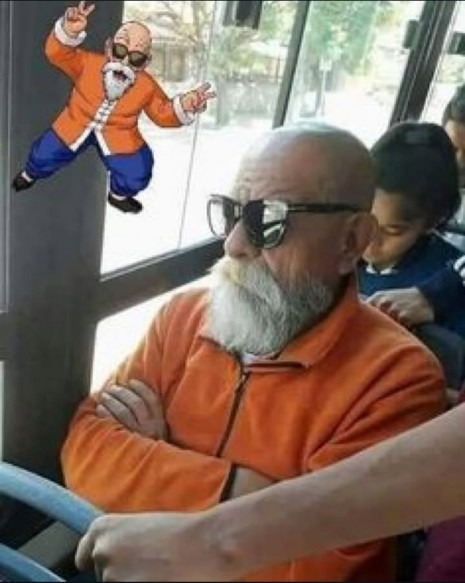 Por qué tan enojado roshi? - meme