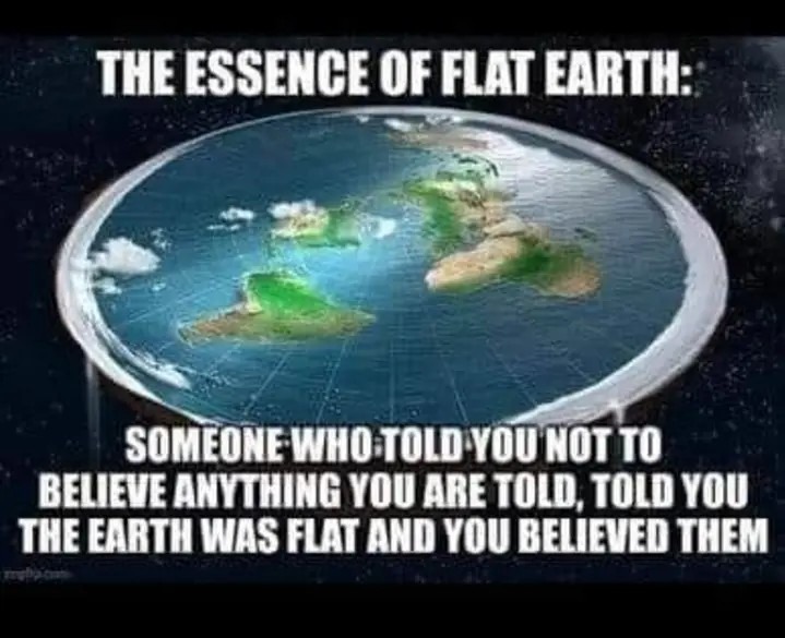Flat earthers should be euthanised - meme