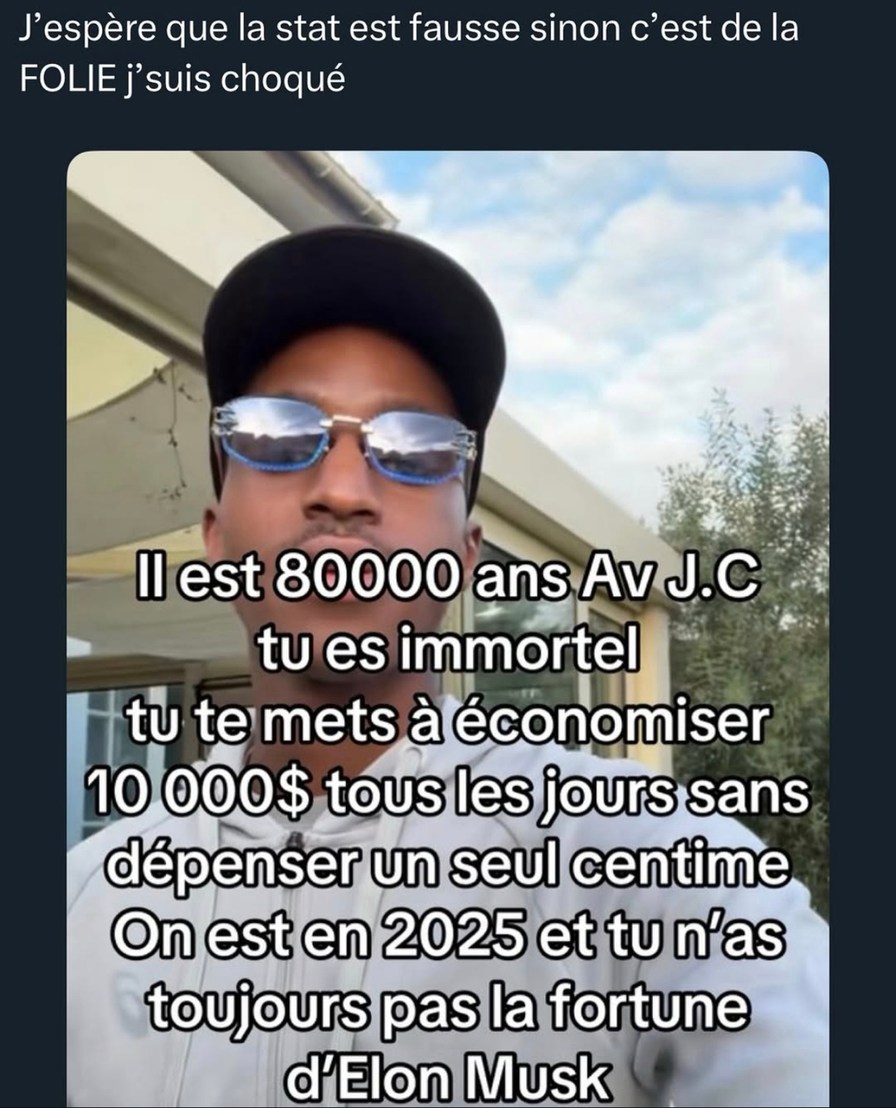 80000 ans d’économies pour même pas devenir Elon Musk c’est fort - meme