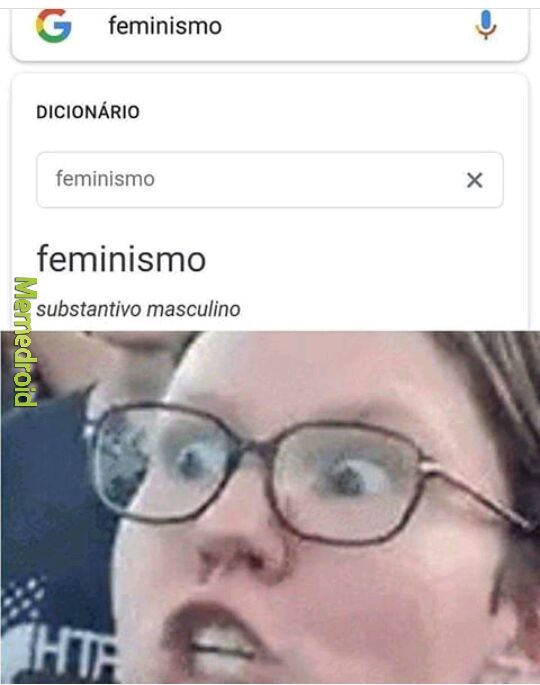 O titulo e feminismo - meme