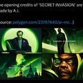 Opening credits of Secret Invasion are made by AI
