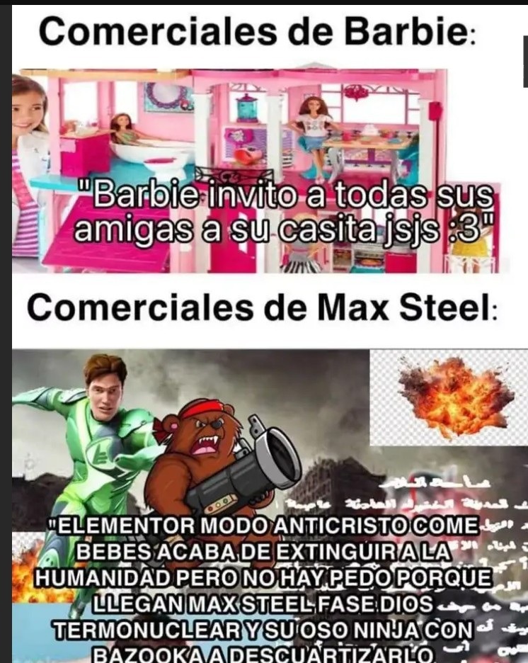 Barbie y max steel - meme