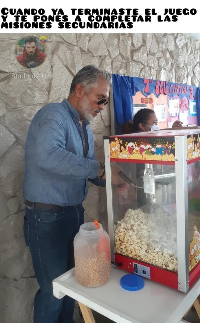 Misión secundaria: Vende 100 Palomitas - meme