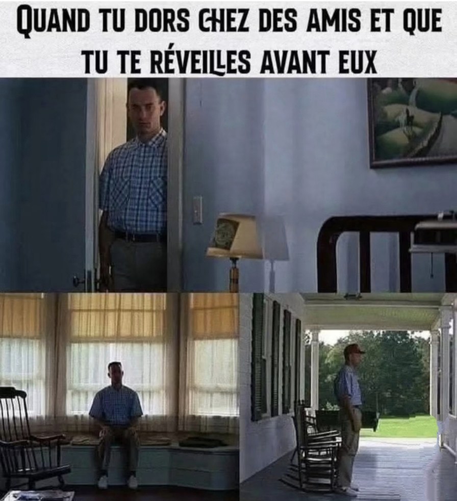 Réveil chelou chez les potes - meme
