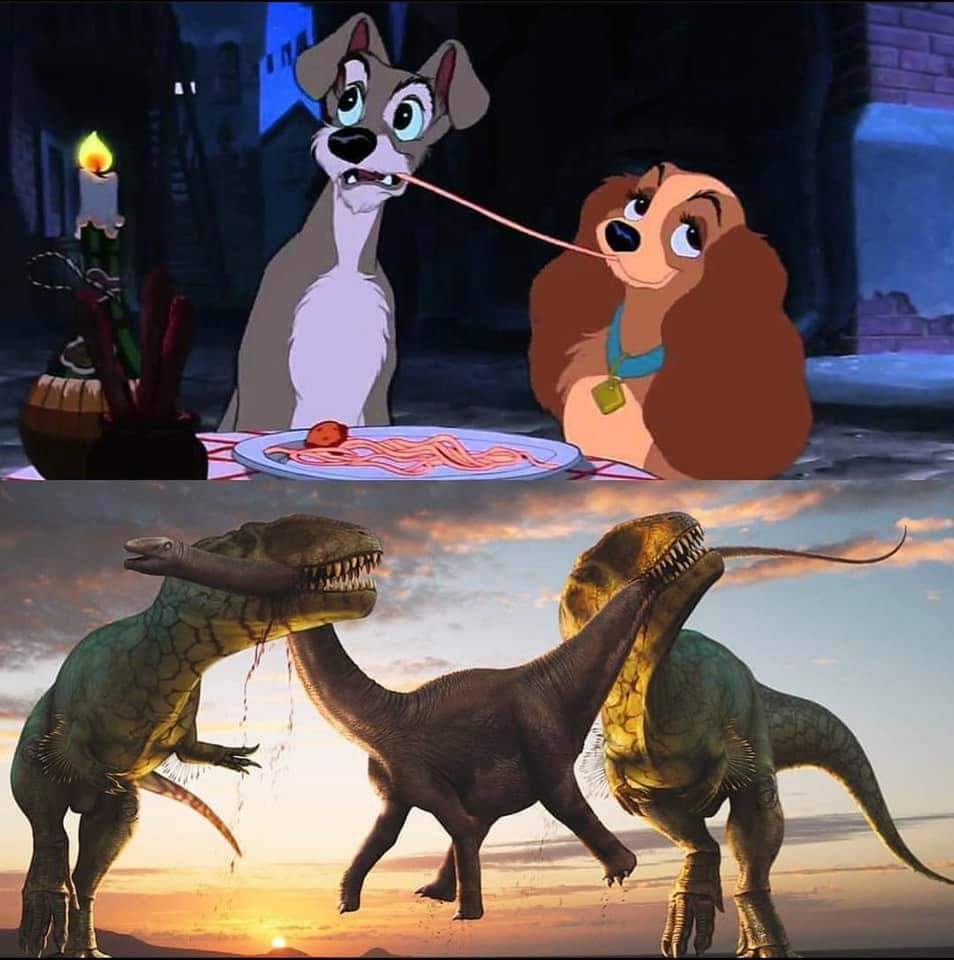 Land before lady and tramp crossover reboot - meme