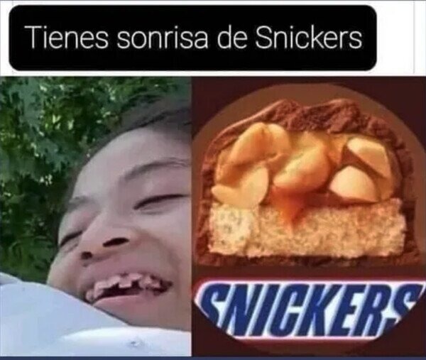 Sonrisa de Snickers - meme