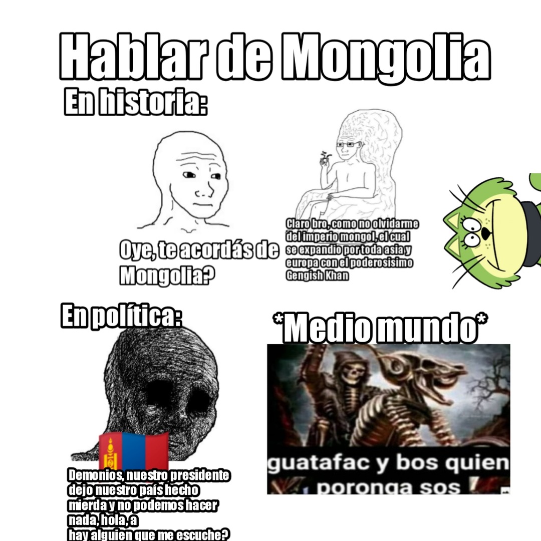 El título se fue a invadir mongolia - meme