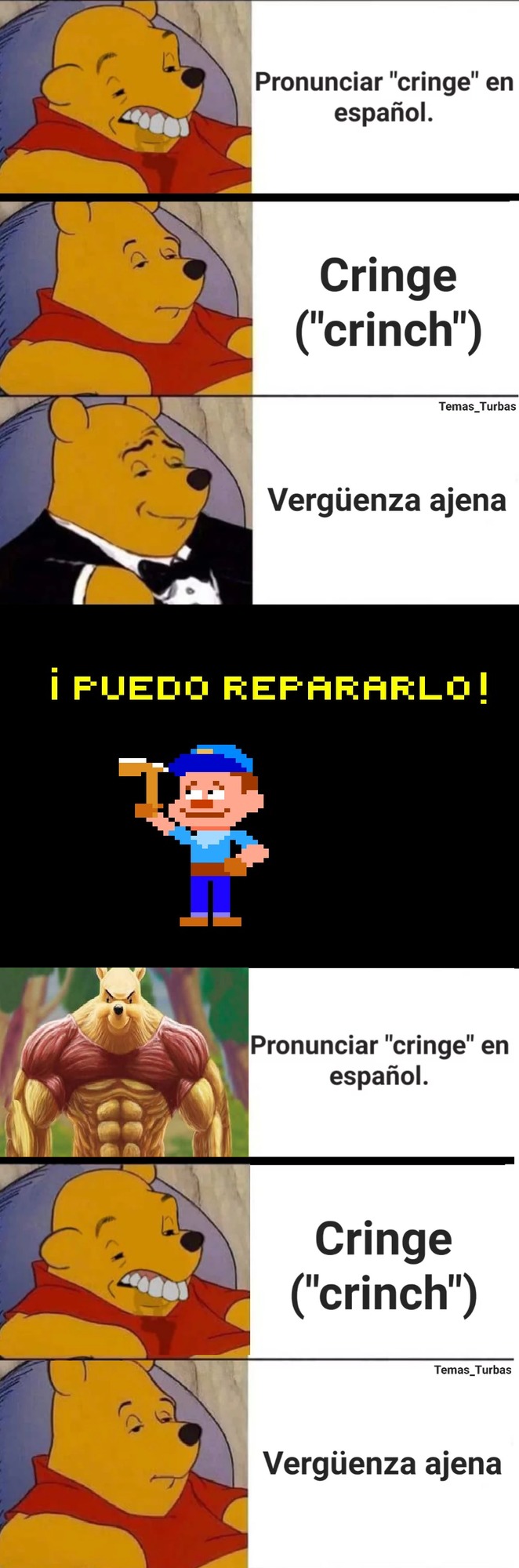 Decir cringe en español = GIGACHAD - meme