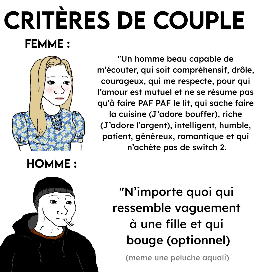 salut c’est yoshi je passait par là et les memes sont catastrophiques on dirait mon lieu de vie