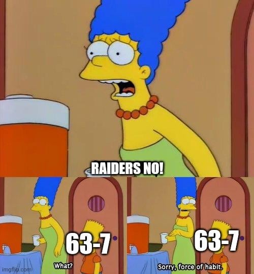 Raiders no! - meme