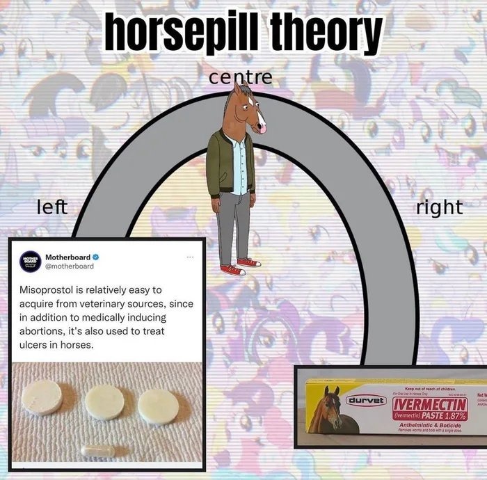 Horse medication goes brrr - meme