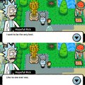 Pokemon reference in the Rick and mortys pokemon game app 