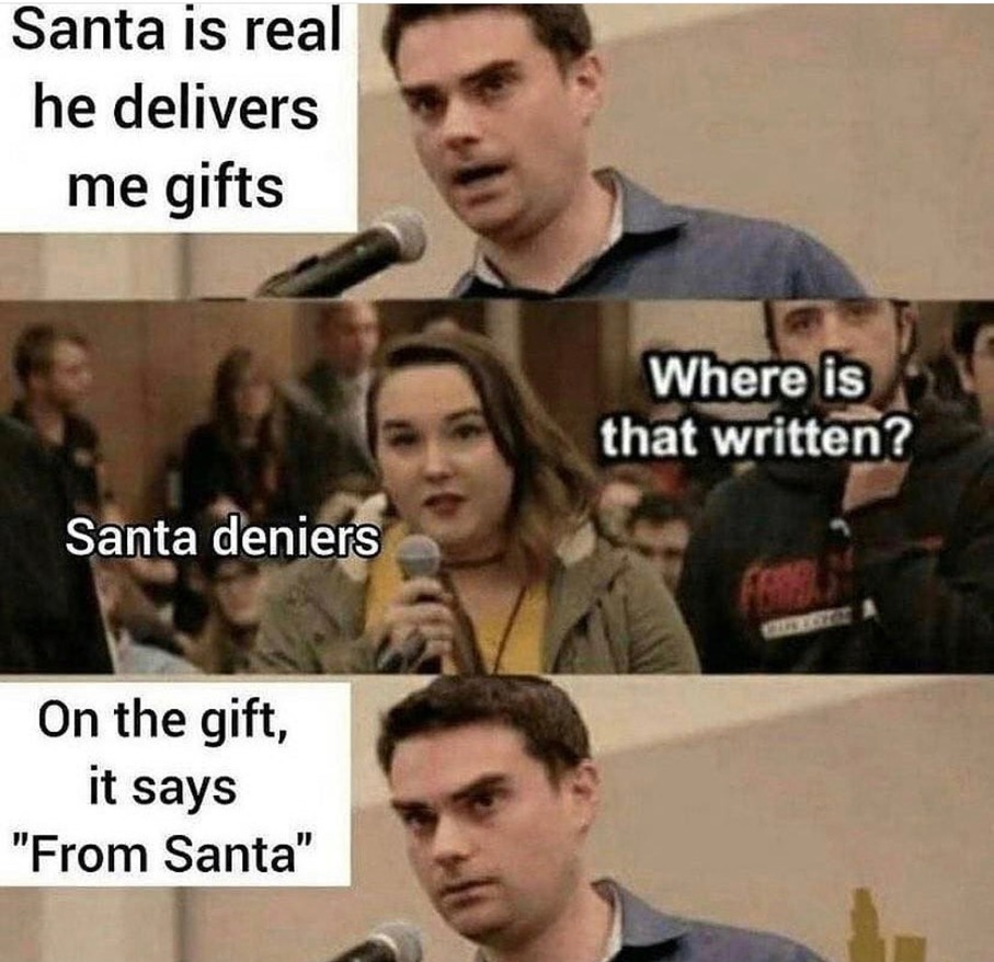 Santa deniers are the worst - meme