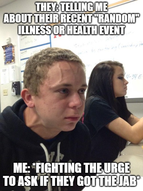 Fighting the urge to ask - meme
