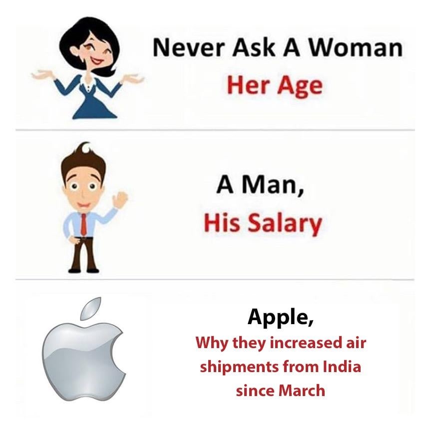Apple air shipments - meme