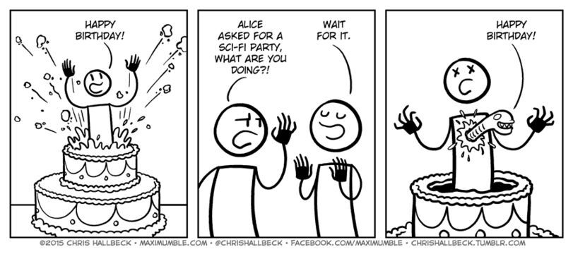 how to plan a Sci fi party - meme