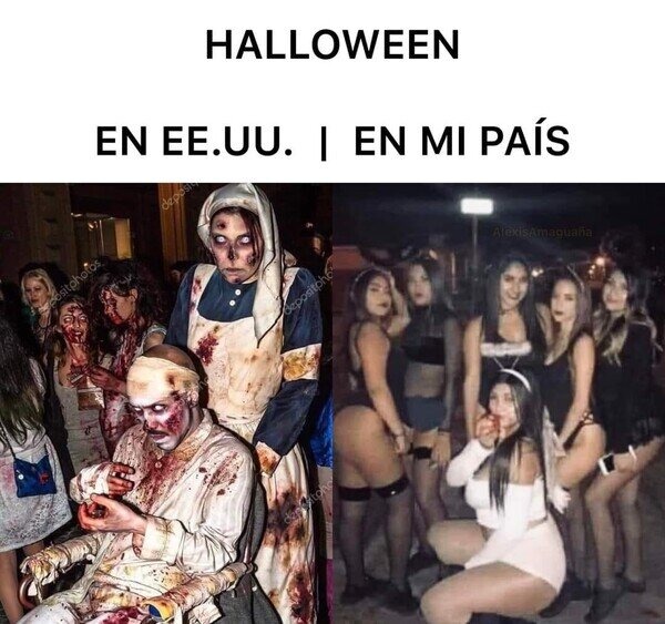 Halloween en mi país - meme