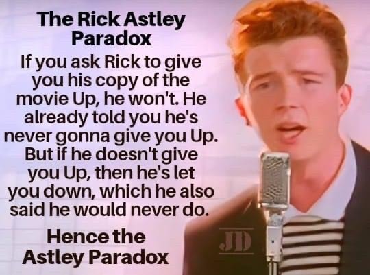 Rick Astley Paradox - meme