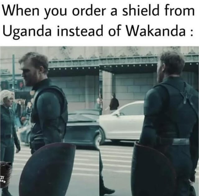 Ordered a Wakanda shield, got Uganda DIY edition - meme