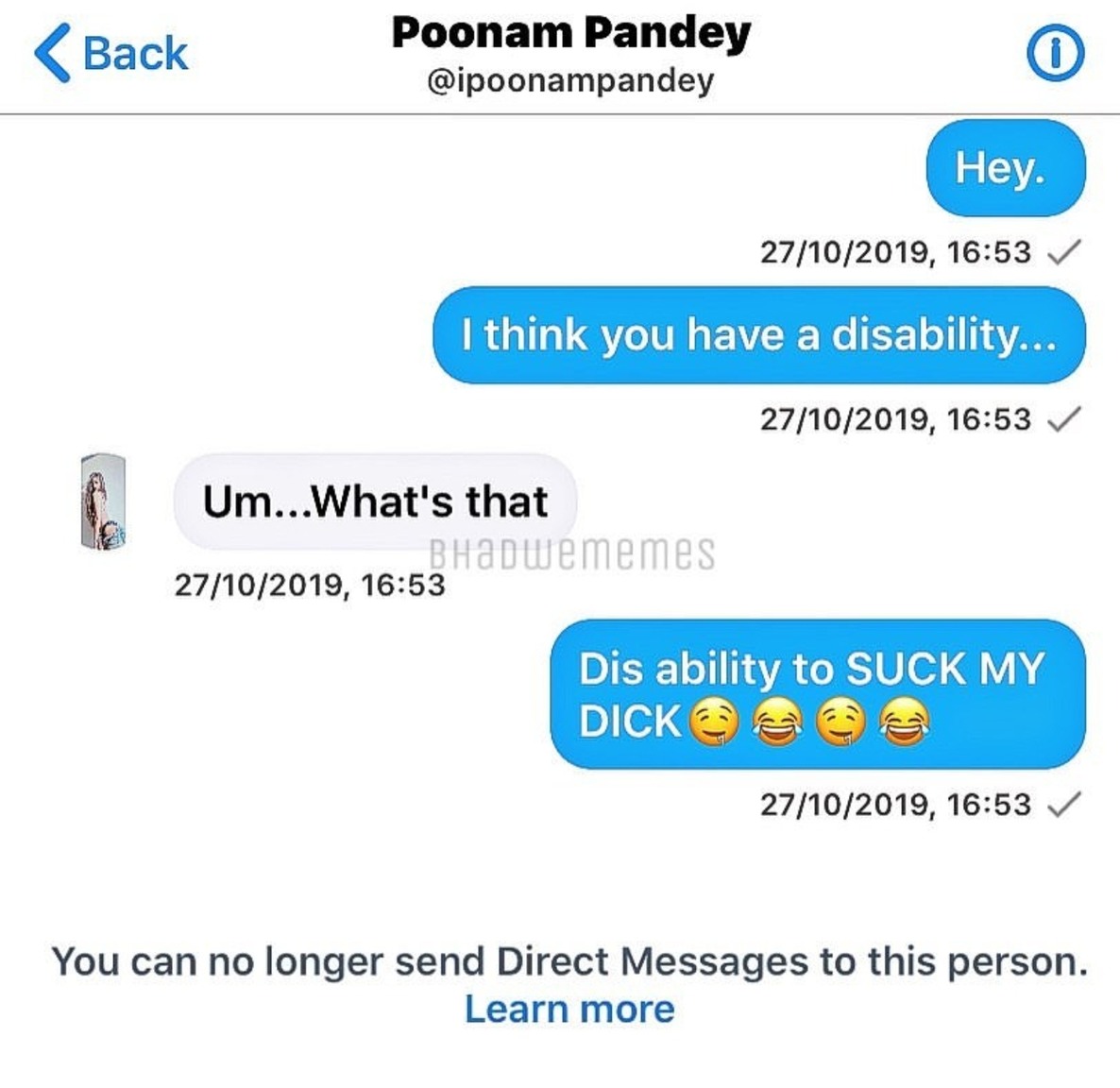 Poonam Pandey's the greatest thot of India. Google her or search on reddit for boobies. - meme