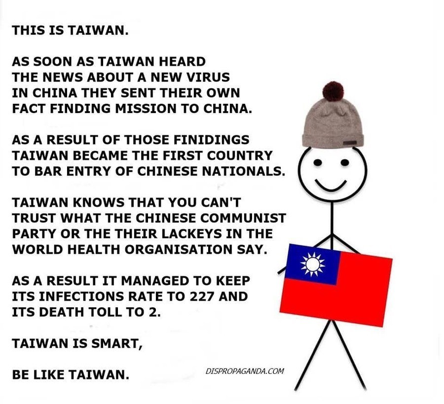 Google WHO director on Taiwan - meme