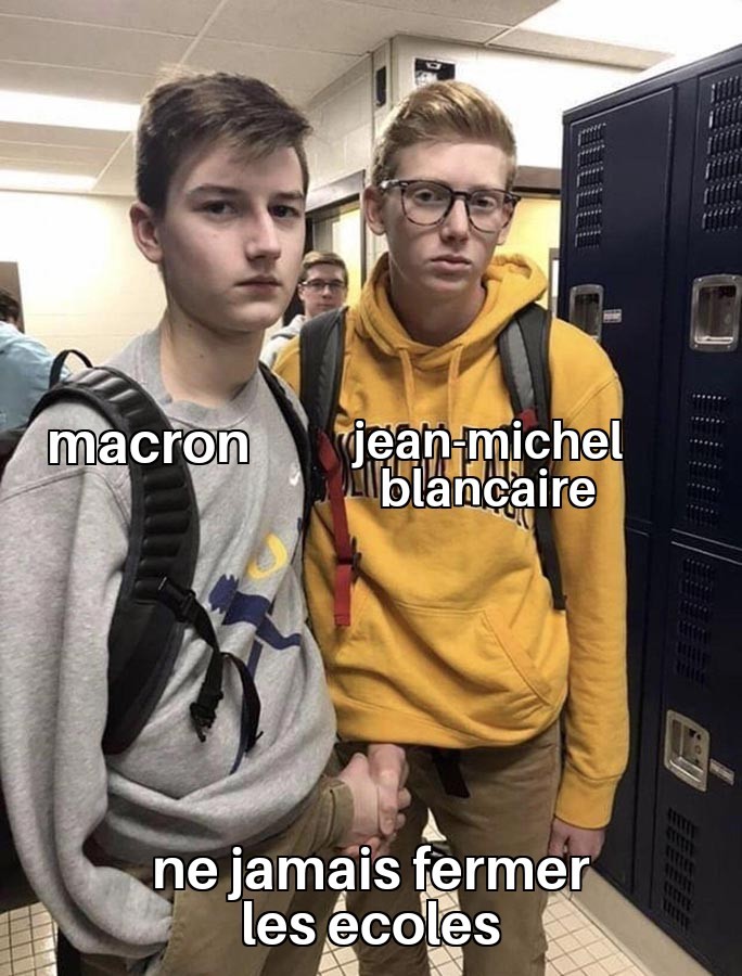 Macron/jean Michel blancaire - meme