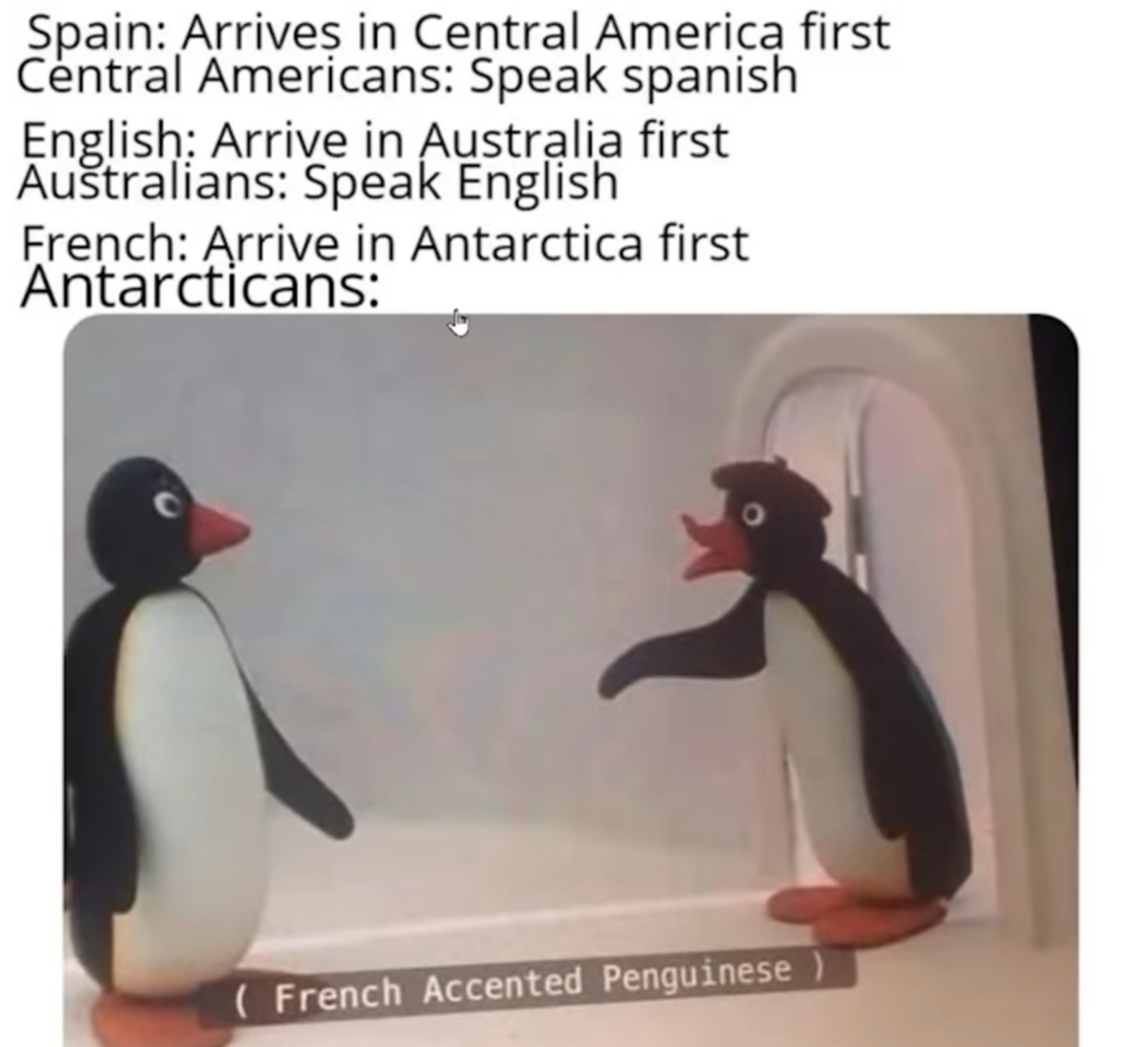France colonized antartica - meme