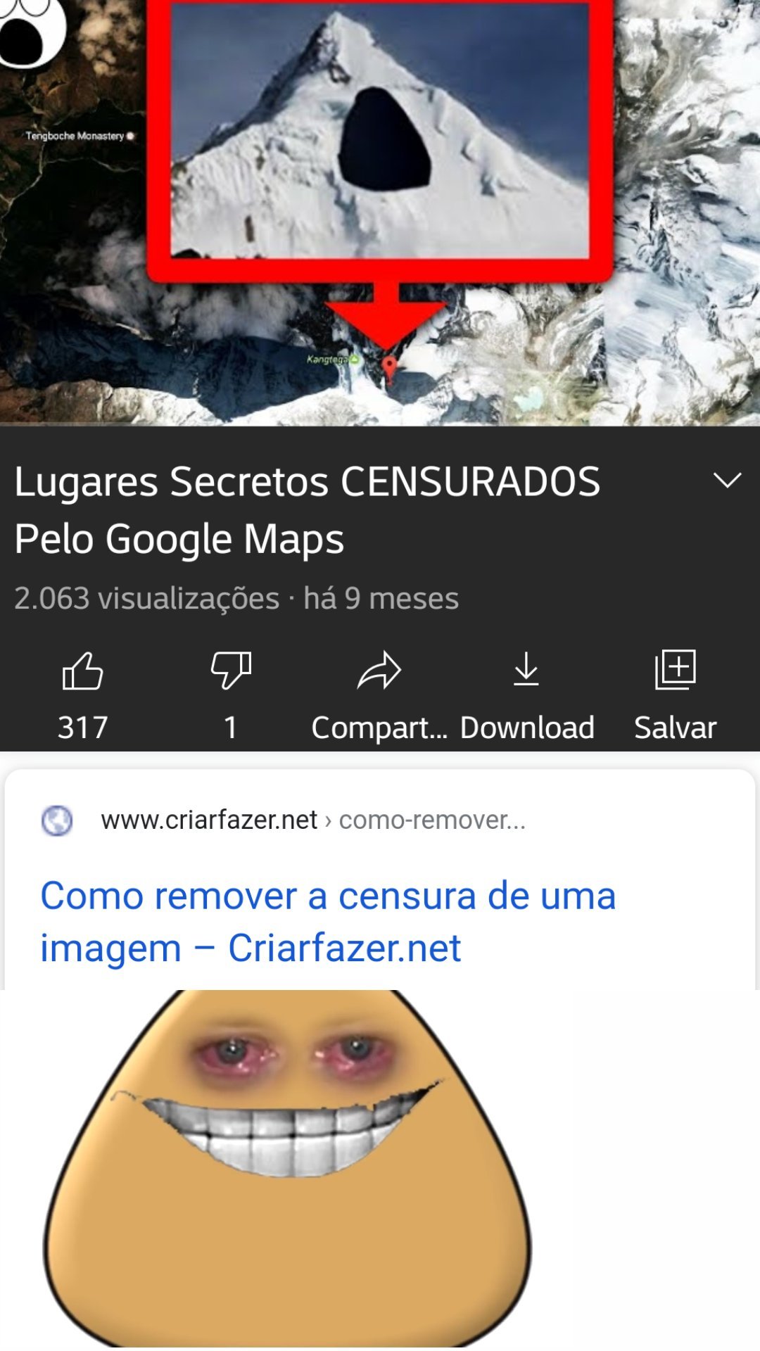 Seus segredos acabaram Google!!! - meme