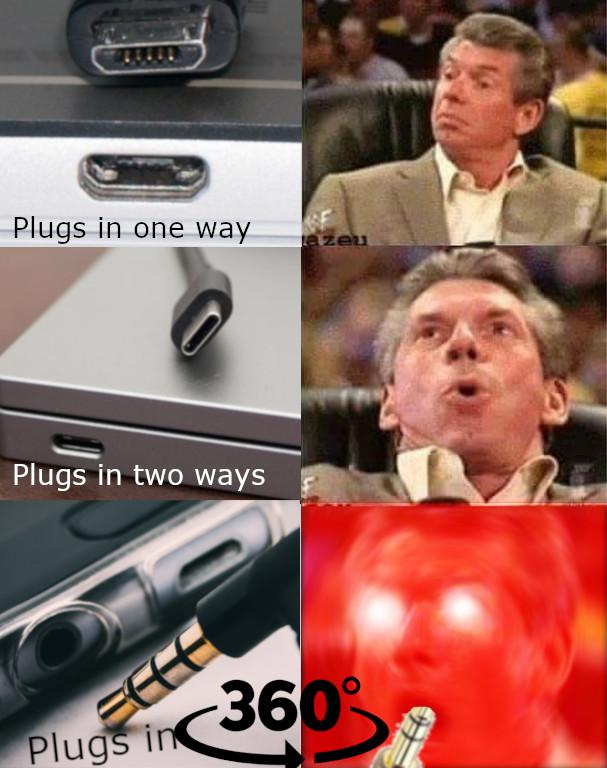 Jack is the superior connector - meme