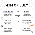4th of july expectations vs reality