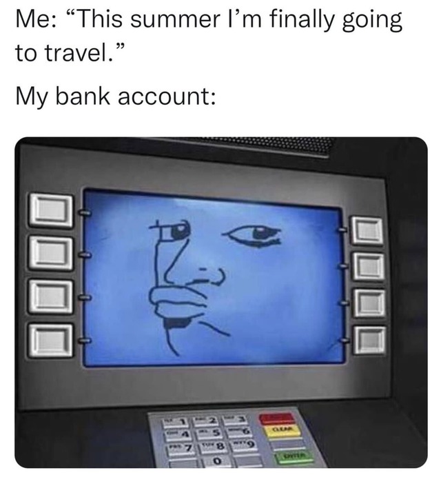 my bank account - meme