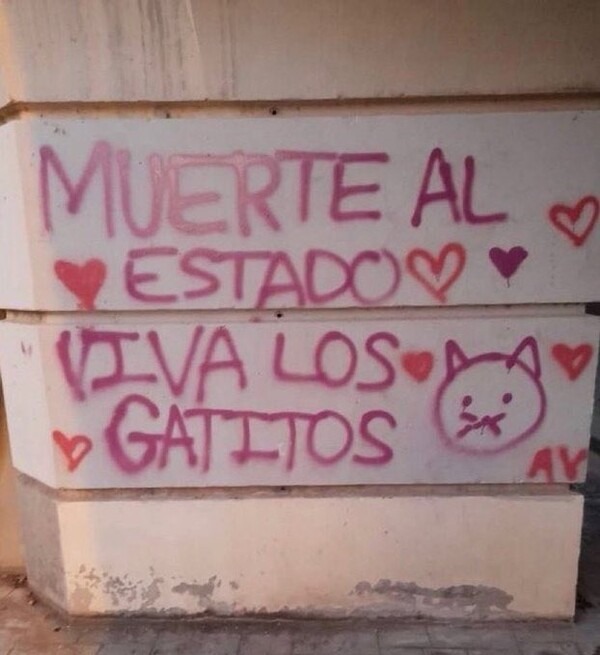 Muerte al estado, vivan los gatitos - meme