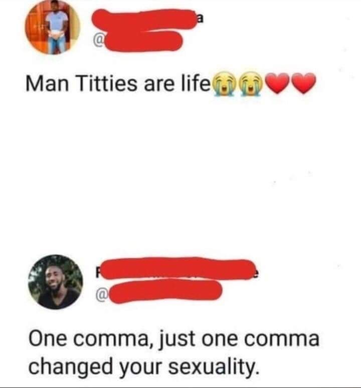 One small comma - meme