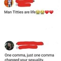 One small comma