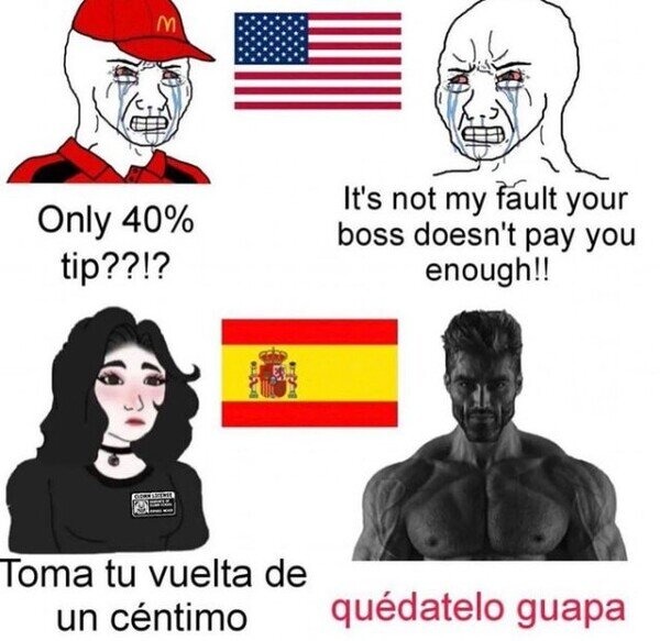 Quédate con el cambio - meme