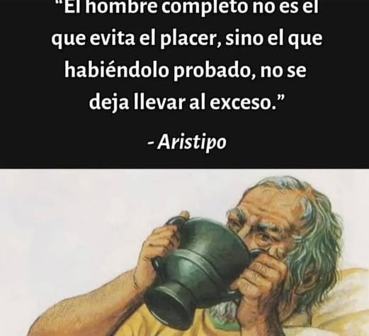 El sabio no es quien evita el placer, sino quien lo domina - meme