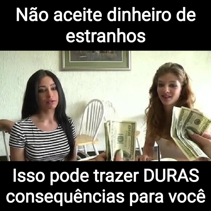 Dinheiro não traz felicidade, mas é muito foda - meme