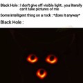Surprised black hole