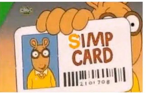 Simp card - meme