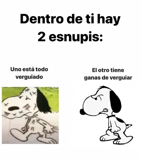 Dentro de ti hay dos snoopis - meme