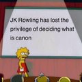 JK Rowling has lost the privilege of deciding what is canon