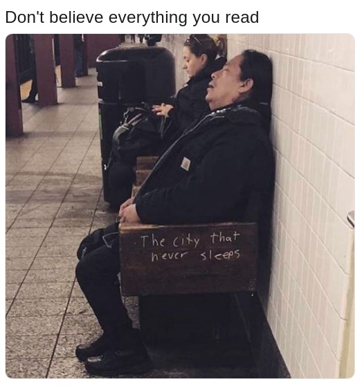 Don't believe everything you read - meme