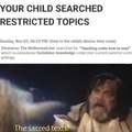 Your child searched restricted topics
