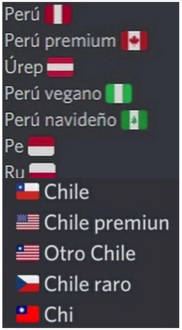 Perú y Chile - meme