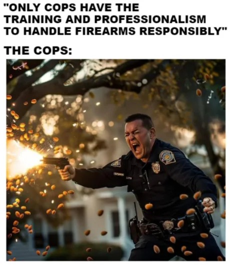 Acorn cop meme
