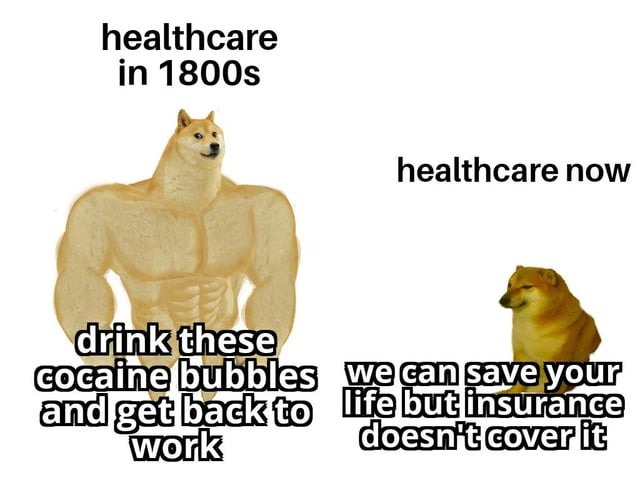 Healthcare in 1800s - meme