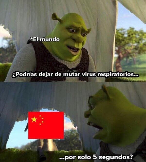 Basta con los virus china por favor - meme
